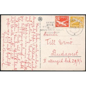 1939 Képeslap Budapestre / Postcard to Hungary
