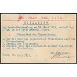 1919 Ajánlott expressz díjjegyes levelezőlap díjkiegészítéssel Bécsbe / Registered express PS...