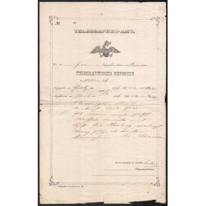 1856 Távirat / Telegram from Galatz to Braila, RRR!