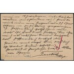 ~1920 Díjkiegészített díjjegyes levelezőlap Bécsbe (javított sarok) / PS-card with additional franking to Vienna ...