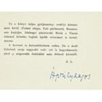 Áprily Lajos: Az aranymosó balladája. A szerző által aláírt példány. Kecskemét, 1934., (Első Kecskeméti Hírlapkiadó...
