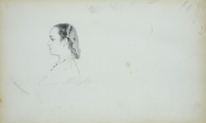 Stanisław Chlebowski (1835-1884), Portret kobiety z lewego profilu