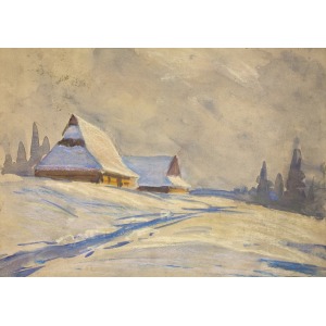 Władysław Serafin (1905-1988), Pejzaż zimowy w górach