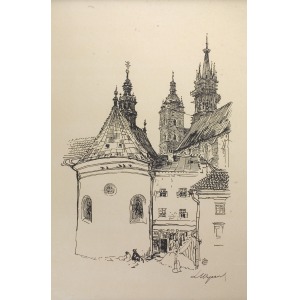 Leon Wyczółkowski (1852-1936), Widok z Małego Rynku w Krakowie, 1915