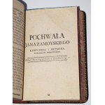 [STASZIC Stanisław] - Uwagi nad życiem Jana Zamoyskiego kanclerza i hetmana W. K. do dzisiejszego stanu Rzeczypospolitej Polskiej przystosowane, WYD.1, 1787