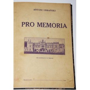 URBAŃSKI Antoni - Pro Memoria