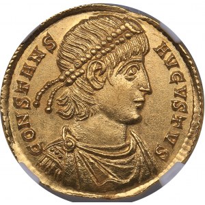 Roman Empire - Trier AV Solidus - Constans (337-350 AD) - NGC Ch MS