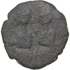 Byzantine AE Half Follis - Justin II and Sophia (565-578 AD)