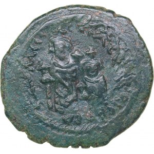 Byzantine AE Follis - Heraclius, with Heraclius Constantine (610-641 AD)