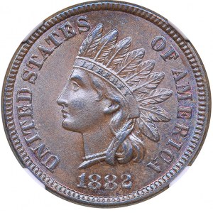 USA 1 cent 1882 - NGC MS 63 BN