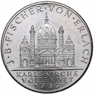 Austria 2 schilling 1937 Bicentennial - Completion of St. Charles Church 1737