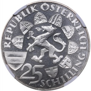 Austria 25 schilling 1959 - Erzherzog Johann Herinek - NGC PF 66 CAMEO