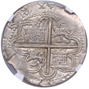 Spain - Sevilla 4 reales ND (1556-1598) - NGC AU 58