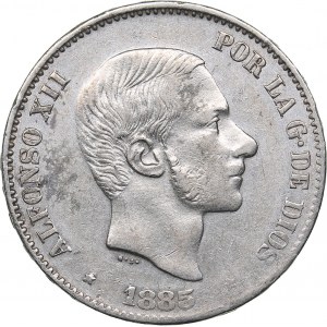 Spain 50 centavos 1885