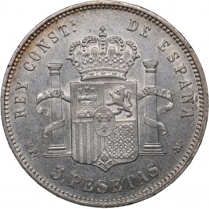 Spain 5 pesetas 1889