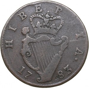 Ireland Æ counterfeit halfpenny 1783 - George III (1760-1820)