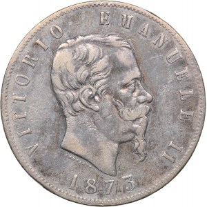 Italy 5 lire 1873