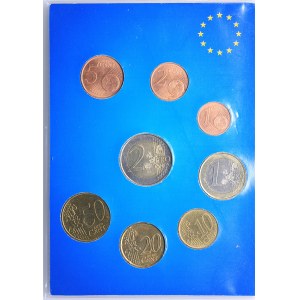 Monaco set of coins 2001