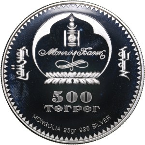 Mongolia 500 tugrik 2001 - Olympics Salt Lake 2002