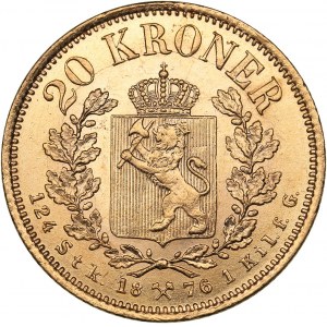 Norway 20 kroner 1876