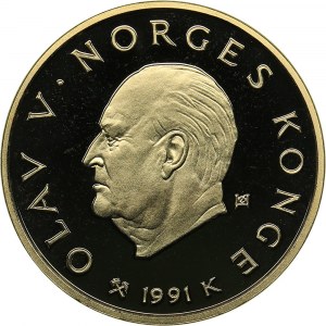 Norway 1500 kroner 1991 - Olympics Lillehammer 1994