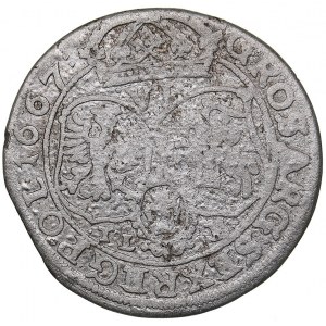 Poland 6 grosz 1667 - Johann Casimir (1649-1668)