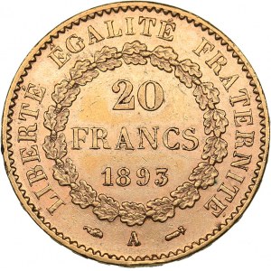 France 20 francs 1893 A