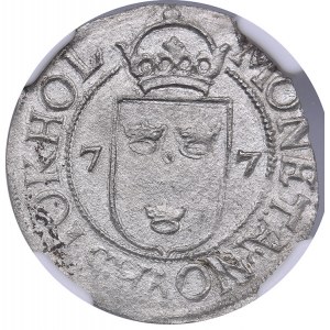 Sweden 1/2 öre 1577 - Johan III (1568-1592) - NGC AU Details