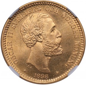 Sweden 20 kronor 1898 EB - Oskar II (1872-1907) - NGC MS 64