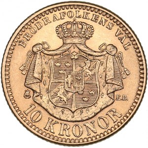 Sweden 10 kronor 1901 - Oskar II (1872-1907)