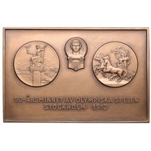 Sweden plaque 50th anniversary of the Stockholm Olympics 1912