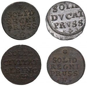 Germany - Prussia solidus 1658, 1765, 1766, 1767 (4)