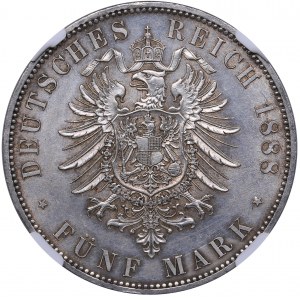 Germany - Prussia 5 mark 1888 A - NGC MS 62