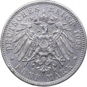 Germany - Württemberg 5 mark 1903 F