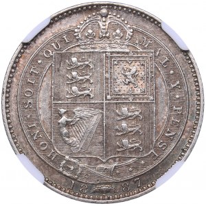 Great Britain One schilling 1887 - NGC AU 58