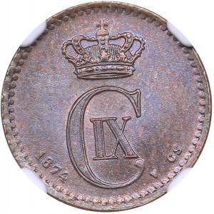 Denmark 1 ore 1874 CS - NGC MS 65 BN