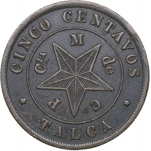 Chile 5 centavos (1884-1933 AD) Transport token, Talca