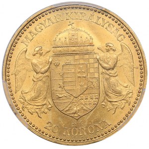 Hungary 20 corona 1892 KB - PCGS MS63