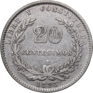 Uruguay 20 cents 1893