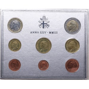 Vatican set of coins 2003