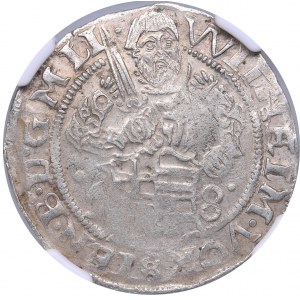 Riga 1/2 mark 1558 - Wilhelm Fürstenberg (1557-1559) - NGC MS 61