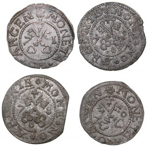 Riga Free City schilling 1570, 1571, 1578, 1579 (4)