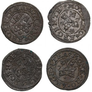 Riga Free City schilling 1575, 1576, 1577, 1578 (4)