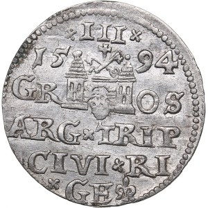 Riga 3 grosz 1594 - Sigismund III (1587-1632)