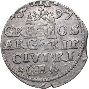 Riga - Poland 3 grosz 1597 - Sigismund III (1587-1632)