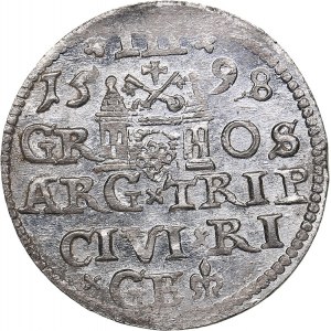 Riga - Poland 3 grosz 1598 - Sigismund III (1587-1632)