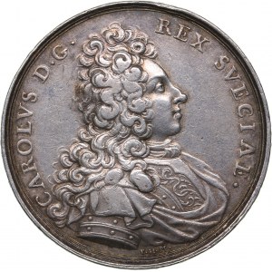 Sweden - Estonia medal Relief of Narva from the Russian threat. 1700