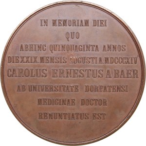 Russia - Estonia medal Academician C.E. Baer. Premiums of imperial academy of sciences. ND (1874)