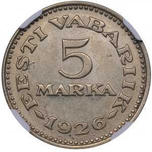 Estonia 5 marka 1926 - NGC MS 61