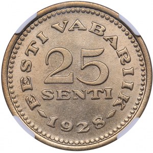 Estonia 25 senti 1928 - NGC MS 64